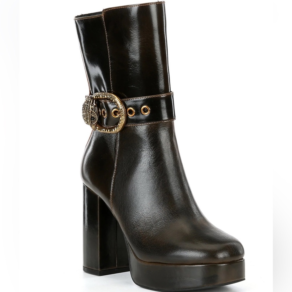 Kurt Geiger Brown Heeled Boots with Elegant Design